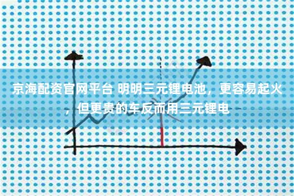 京海配资官网平台 明明三元锂电池，更容易起火，但更贵的车反而用三元锂电