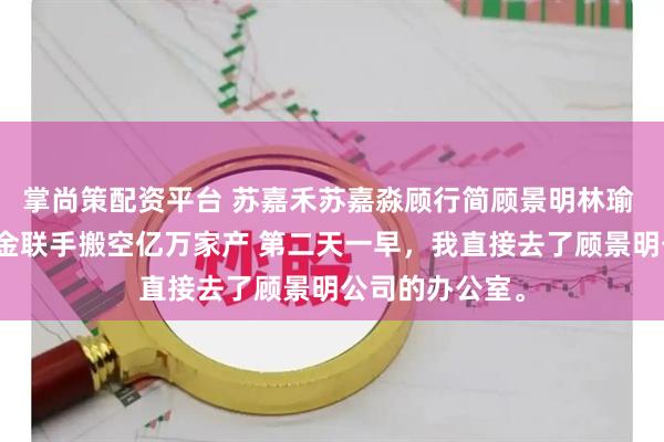 掌尚策配资平台 苏嘉禾苏嘉淼顾行简顾景明林瑜 觉醒后真假千金联手搬空亿万家产 第二天一早，我直接去了顾景明公司的办公室。